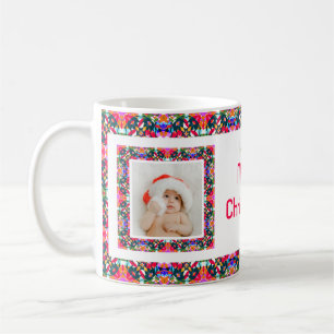 Caneca De Café Foto de Padrão de Natal Personalizado - Chá