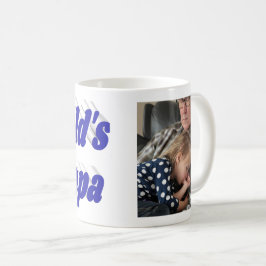 Caneca De Café Foto de papai com texto azul