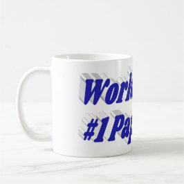 Caneca De Café Foto de papai com texto azul 