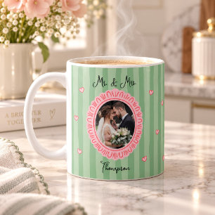 Caneca De Café Foto de Recém-Casados Sr. & Sra.