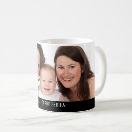 Caneca De Café Foto de Retrato da Família Personalizada 1 Adicion