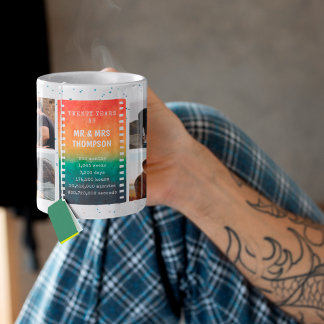 Caneca De Café Foto de Retro Sunset Sr. e Sra. 20 Aniversário