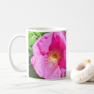 Caneca De Café Foto de Rosa Rosa Selvagem Melhor Mãe do Dia das M