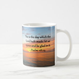CANECA DE CAFÉ FOTO DE SUNRISE DE ABANDONO PSALM 118:24