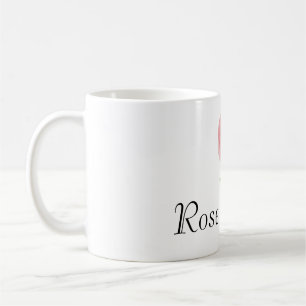 Caneca De Café Foto de uma almofada redonda de rosa