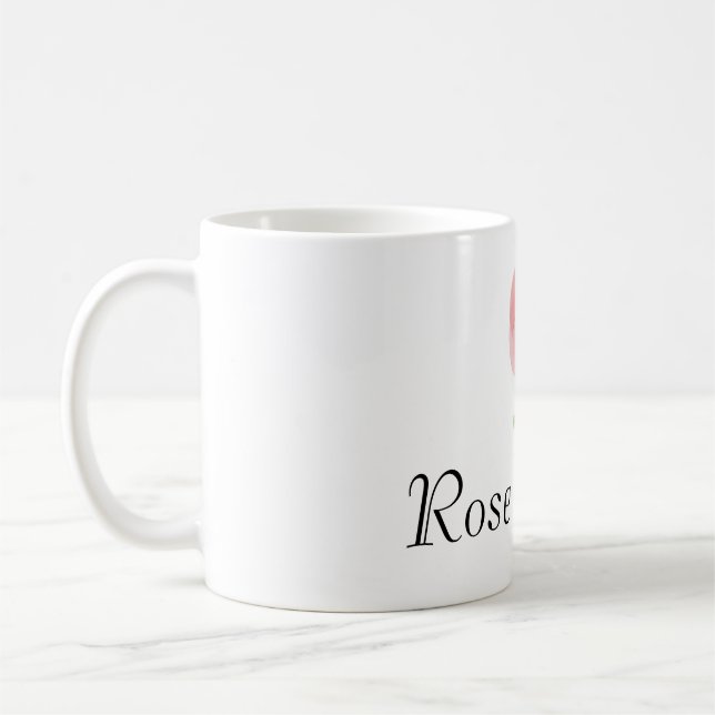 Caneca De Café Foto de uma almofada redonda de rosa (Esquerda)