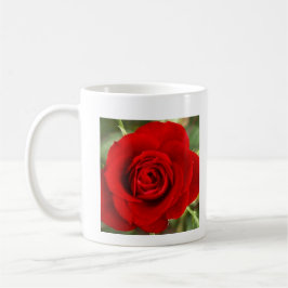 Caneca De Café Foto de uma rosa vermelha