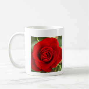 Caneca De Café Foto de uma rosa vermelha