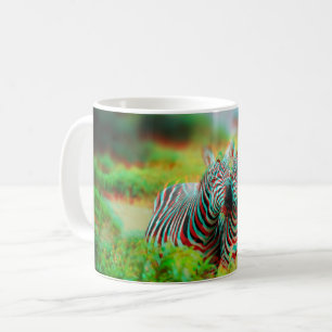 Caneca De Café Foto de Zebra Animal Pet Anaglyph em 3D