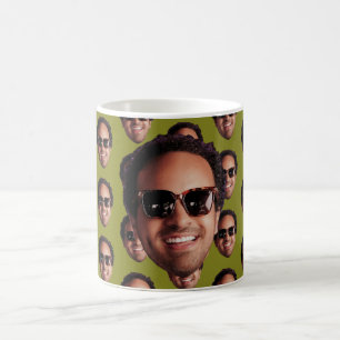 Caneca De Café Foto Divertida de Rosto Personalizada