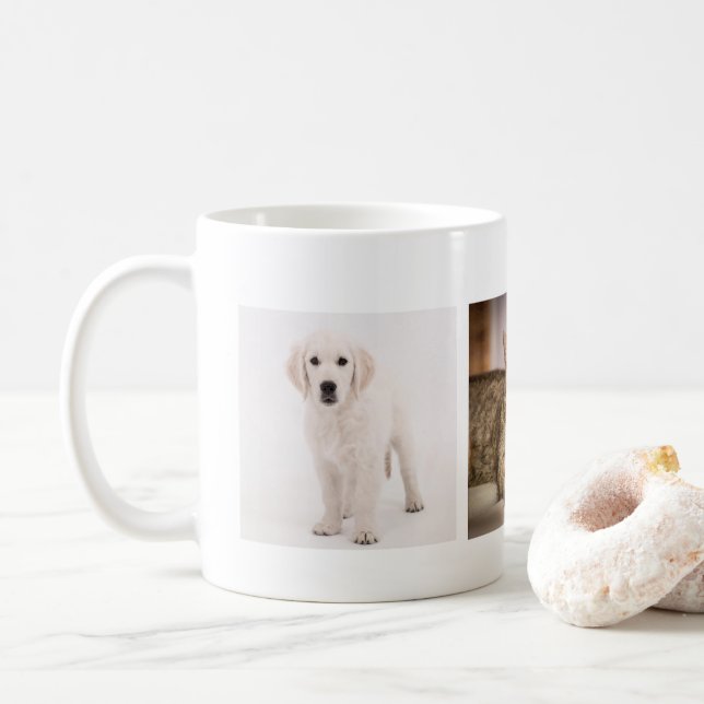 Caneca De Café Foto do animal de estimação personalizada (Com Donut)