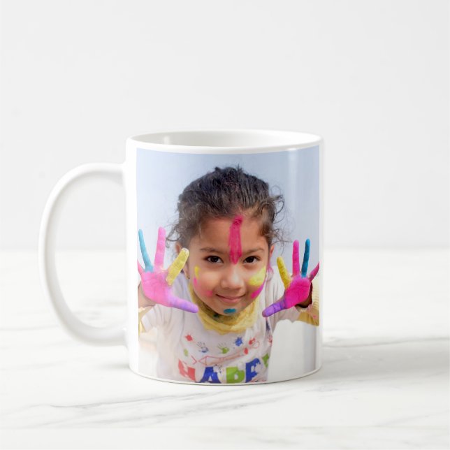 Caneca De Café Foto do Anjo do Pai Personalizado (Esquerda)