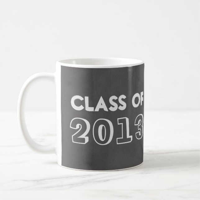 Caneca De Café Foto do ano de colchão de cinza Faux gravada (Esquerda)