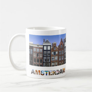 Caneca De Café Foto do Canal Casas de Amsterdã Holanda