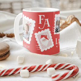 Caneca De Café Foto do Carimbo de Natal Fa La Santa Claus