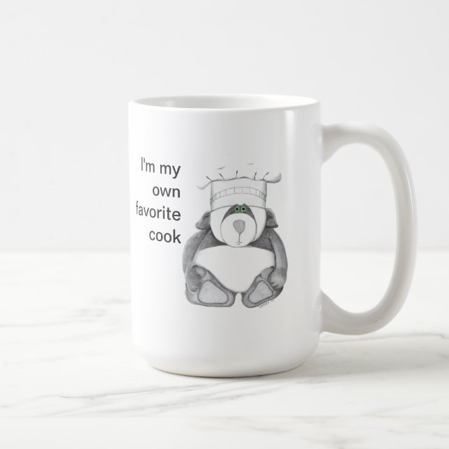 Caneca De Café Foto do Chef do Panda Bear (Direita)