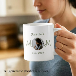 Caneca De Café Foto do Dia das Mães Moderno Estabelecido pela Pri