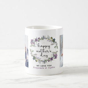 Caneca De Café Foto do Dia de as mães Floral