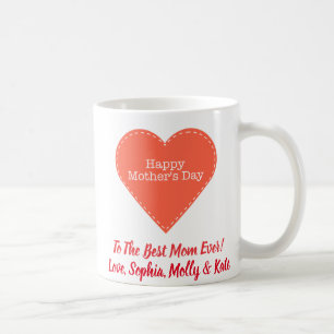 Caneca De Café Foto do Dia de as mães Mãe Melhor Que Coração