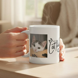 Caneca De Café Foto do Gato de Estimação