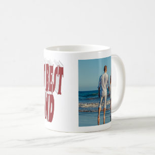 Caneca De Café Foto do marido com texto burgundy