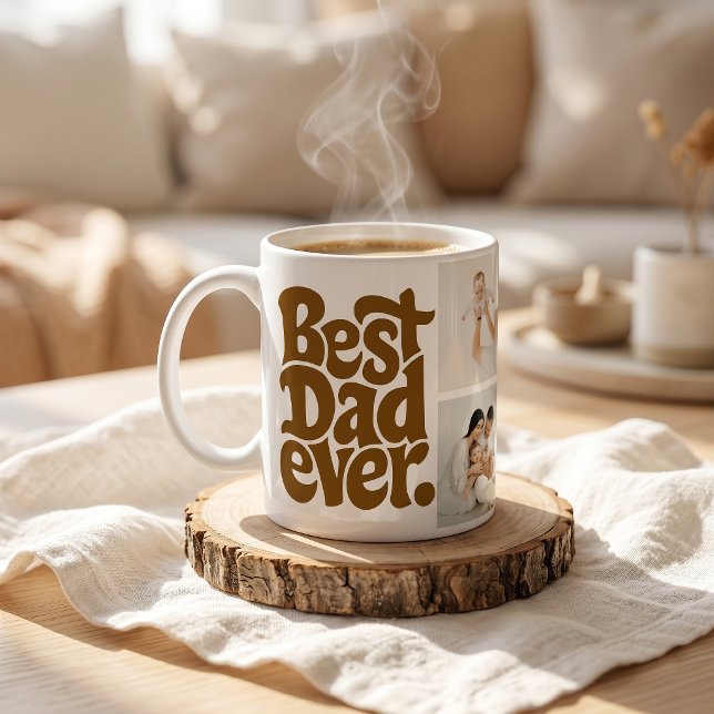 Caneca De Café Foto do Melhor Pai de Cachorro Moderno (Criador carregado)