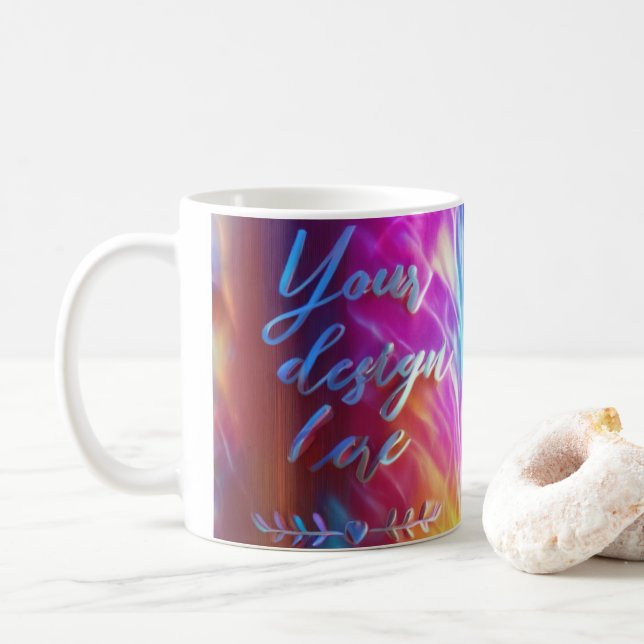 Caneca De Café Foto do Mockup de Mug Branco (Com Donut)