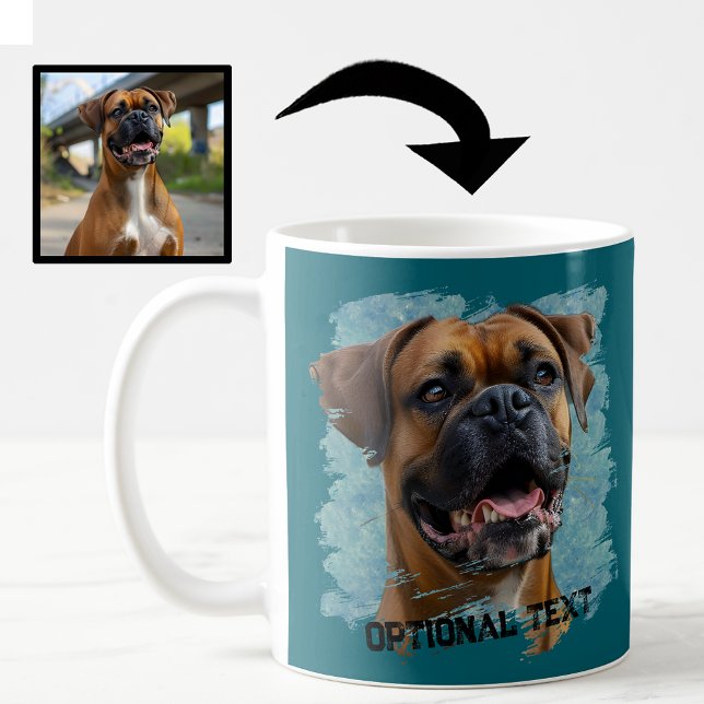 Caneca De Café Foto do Pai do Cachorro da Turquesa Único Custa Fo (Criador carregado)