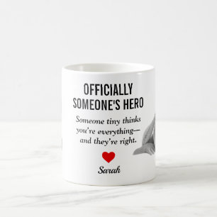 Caneca De Café Foto do Primeiro Dia dos Pais Oficialmente Herói d