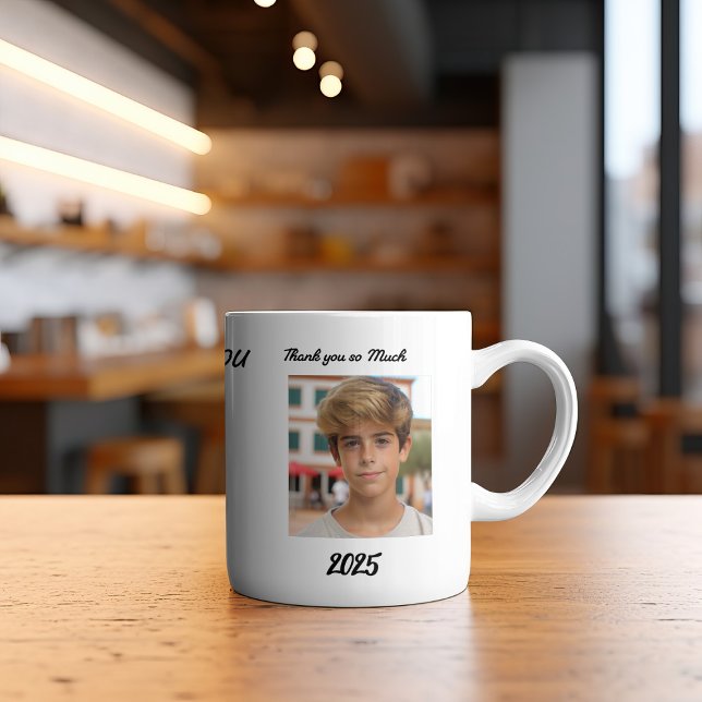 Caneca De Café Foto do Professor/Assistente de Apreciação Estudan (Criador carregado)