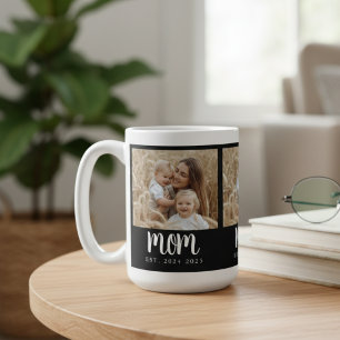 Caneca De Café Foto do Script Black 3 Estabelecido Pela Mãe