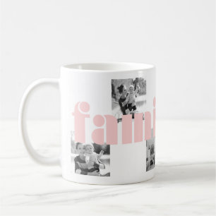 Caneca De Café Foto do Tipo Quatro da Família Rosa Moderna com Mo