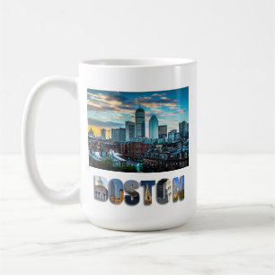 Caneca De Café Foto do Viagem Skyline City in Boston Massachusett