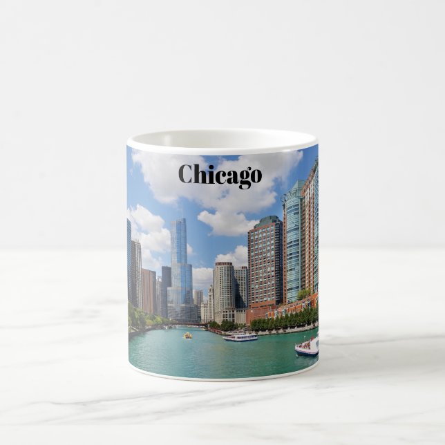 Caneca De Café Foto do Viagem Skyline City in the Chicago Illinoi (Centro)