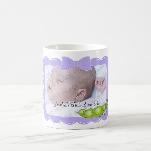 Caneca De Café Foto doce da ervilha de bebê (Centro)