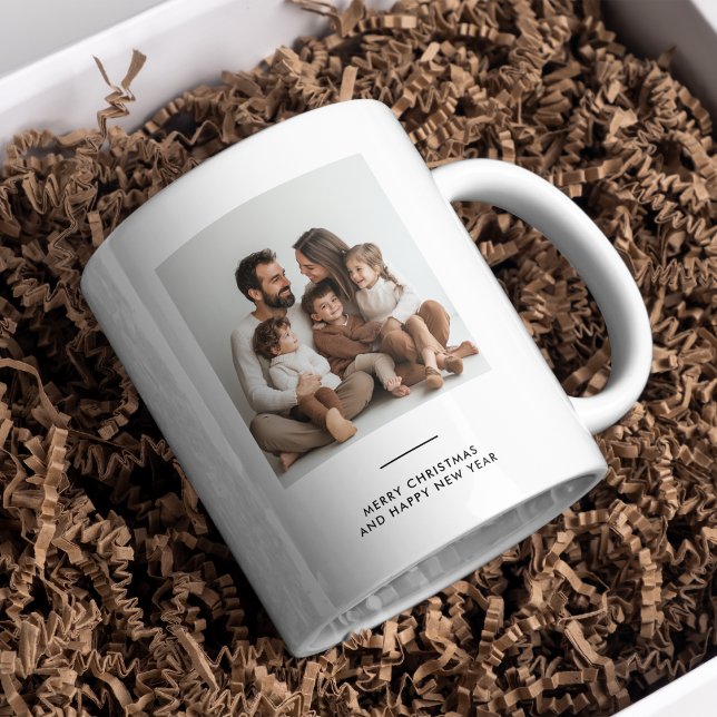 Caneca De Café Foto e Feliz da família e minimalística brilhante (Criador carregado)