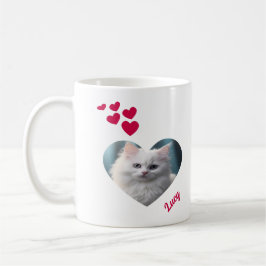 Caneca De Café Foto E Nome De Pet Personalizados Com Formas De Co