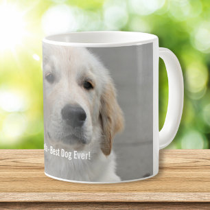 Caneca De Café Foto e nome do cão de retenção do Ouro personaliza