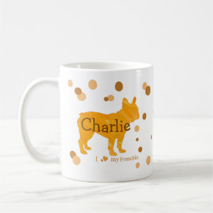 Caneca De Café Foto e Nome Personalizados de Bulldog Francês com 