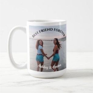 Caneca De Café Foto e nome personalizados dos melhores amigos par