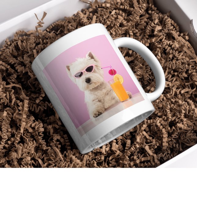 Caneca De Café Foto e Texto Personalizados de Animal de Estimação (Criador carregado)