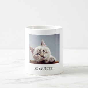 Caneca De Café Foto e Texto Personalizados de Animal de Estimação