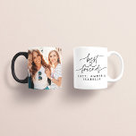 Caneca De Café Foto elegante do roteiro do coração dos melhores a<br><div class="desc">Melhores amigos fofofofofofofofografia moderna elegante tipografia feminina,  design de melhores amigos. Uma coleção moderna.</div>