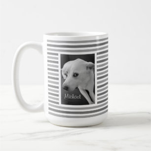 Caneca De Café Foto em preto e branco, engraçada, do nome persona