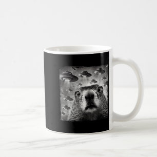 Caneca De Café Foto engraçada do Groundhog com alienígenas Ufos G