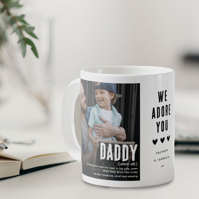 Caneca De Café Foto engraçada e fofa DEFINIÇÃO de PAI 2  (Criador carregado)