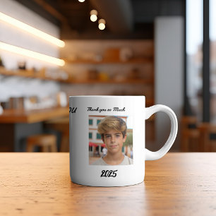 Caneca De Café FOTO Escolar ''Obrigado'' PERSONALIZAR