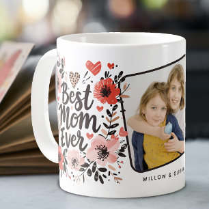 Caneca De Café Foto Floral Melhor Mãe do Mundo