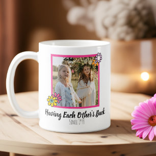 Caneca De Café Foto Floral Rosa das Irmãs