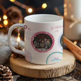 Caneca De Café Foto Groovy Quebra-Nozes Natal Pastel Retro
